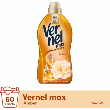 Vernel Max Konsantre Çamaşır Yumuşatıcısı 1440ML (60 Yıkama) Amber