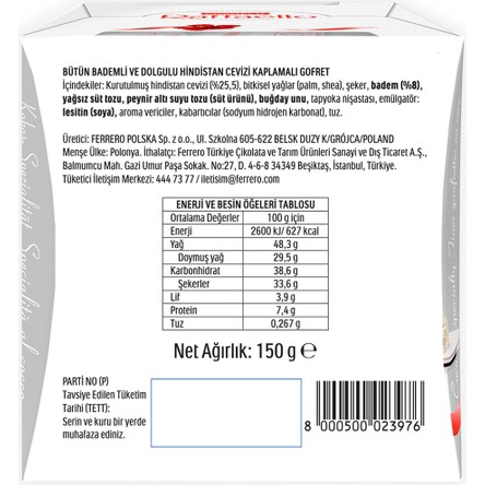 Raffaello Çikolata 15'li 150 Gr