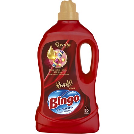Bingo Renkli Sıvı Bakım Çamaşır Deterjanı 3L