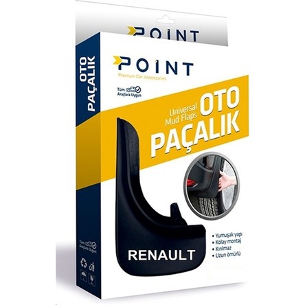Uravas Store Renault Symbol Yazılı Paçalık Tozluk Çamurluk Universal Siyah 2'LI