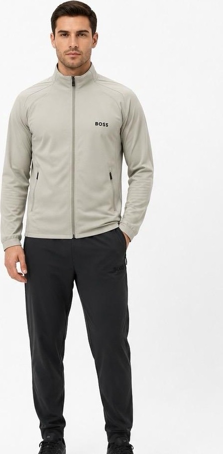 Boss Bej-Füme Regular Fit Eşofman Takımı görsel 5