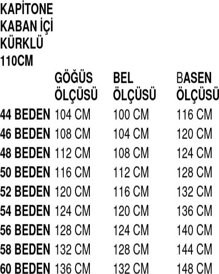Moda Çiğdem Kapitone Içi Kürklü Kaban Mont 110CM Büyük Beden Ara Boy Kalıbı Dardır 1 Beden Büyük Tercih görsel 4