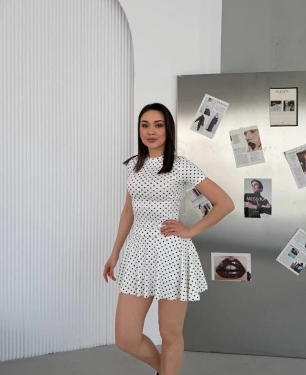Bkuzer Puantiyeli Body & Şort Etek Ikili Takım, Esnek Kumaş Kadın Yazlık Takım