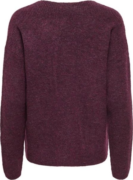 Only Kadın Onlcamılla V-Neck L/s Bordo Kazak - 15204588 görsel 4
