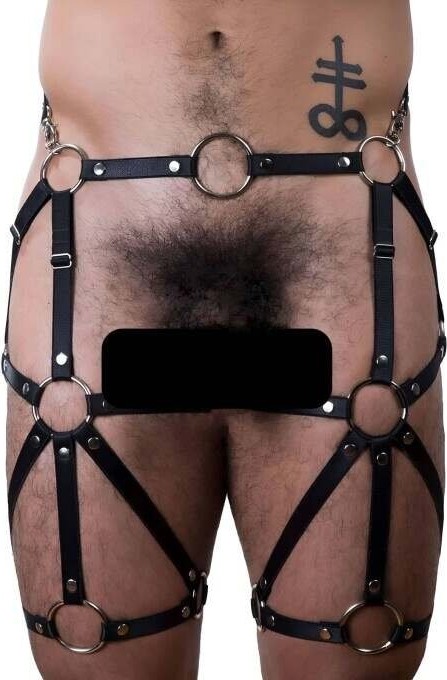 Esranın Dünyası Erkrk Fantazi Lastik Jartiyer Harness - BRFM189 görsel 2