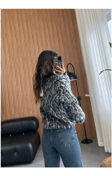 Sd Butik Leopar Hırka görsel 4
