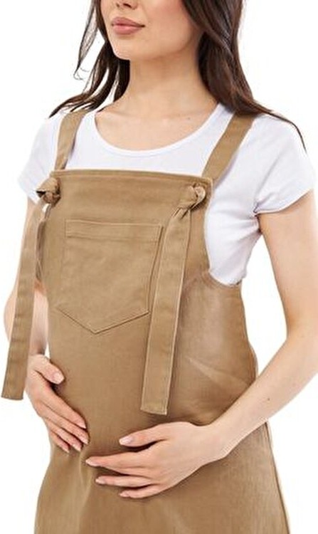 Luvmabelly MYRA6310 Kadın Kot Hamile Jile Elbise Relaxed Silüet Günlük Stil için Tasarlandı görsel 4