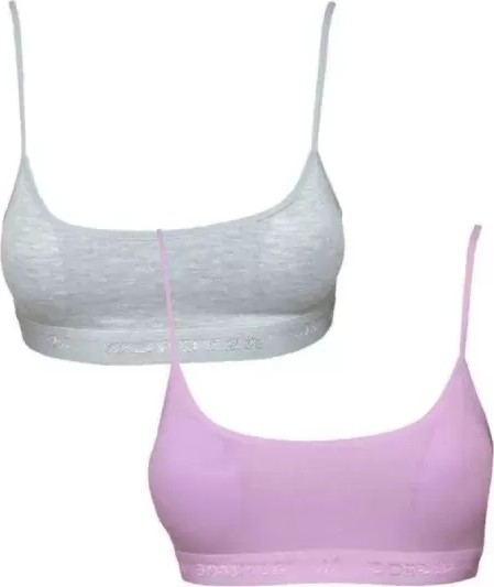 MiraLive Pedli Ip Askılı Gri ve Pembe Büstiyer 2 Adet