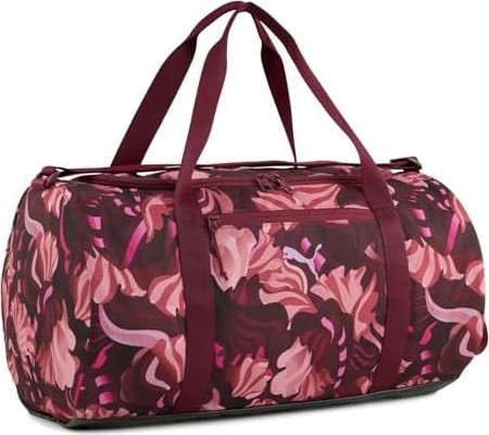 Happy Trend Puma Kadın At Floral Rıbbon Barrel Bag Spor Çantası Ruby Shimmer-Poised Pink-Aop Tek Beden görsel 3