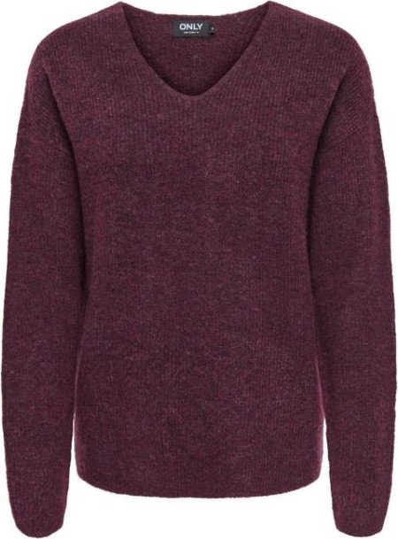 Only Kadın Onlcamılla V-Neck L/s Bordo Kazak - 15204588 görsel 3
