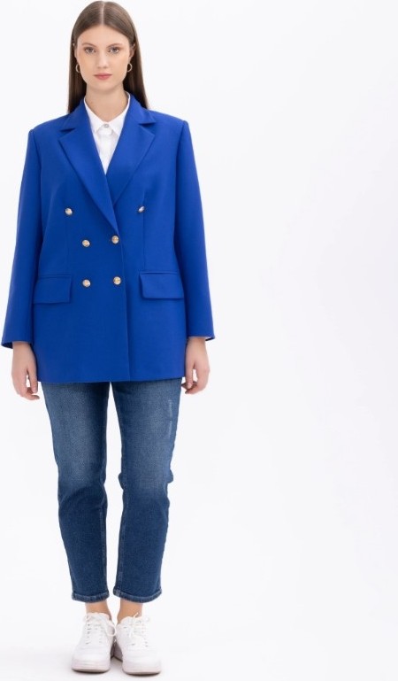 Belirtilmemiş 1008 Büyük Beden Düğme Detaylı Blazer Ceke Blazer Ceket