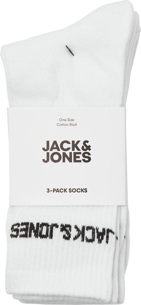 Jack & Jones 12260083 Jacmelvin Tennis Sock 3 Pack Noos Beyaz görsel 2