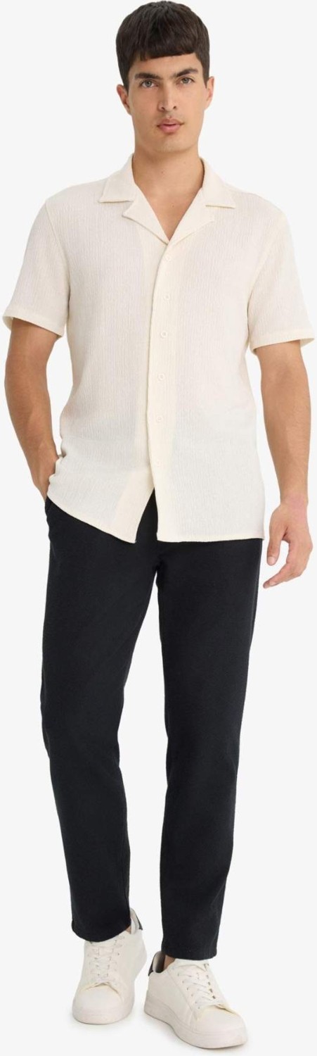 DeFacto Jogger Fit Beli Bağcıklı Lastikli Cepli Pamuklu Dokulu Pantolon F3269AX25AU görsel 2