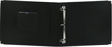 Prime T12JF-BK 30 cm x 30,5 cm Dikişli Deri 3 Halkalı Cilt, Siyah görsel 2