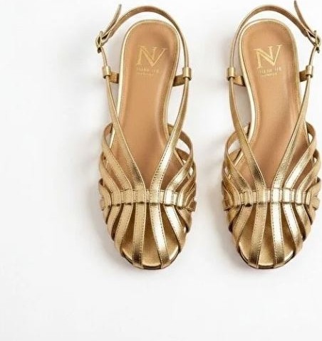Ne&Ve Shoes Kahve Yılan Biye Kadın Günlük Sandalet