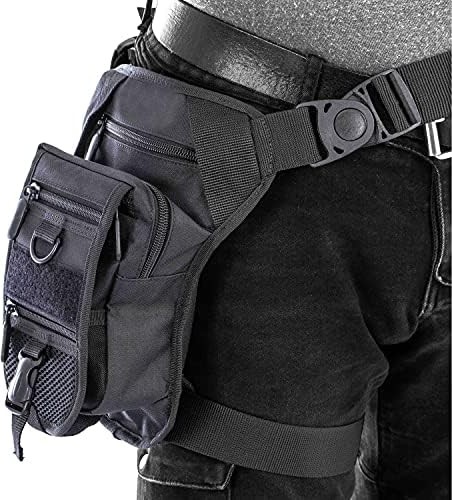 Die Grup Tactical Siyah Özel Bölmeli Silah Taşıma Çantası 27CMX21CM Bel ve Bacak Çantası görsel 4