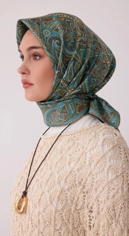 Belli Twill Ipek Eşarp 26KA4404D01 32 görsel 2