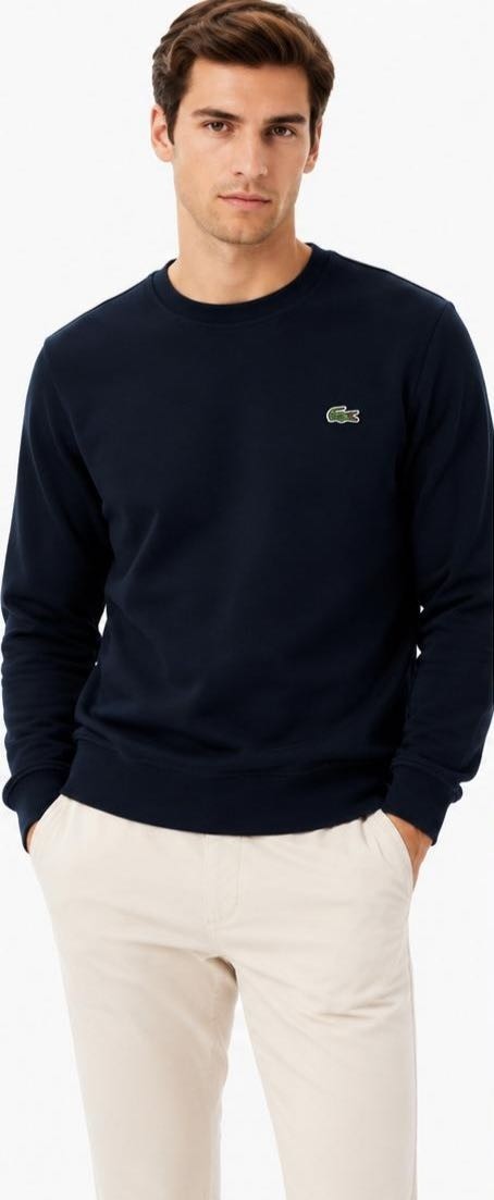 Lacoste Bisiklet Yaka Lacivert Regular Fit görsel 5