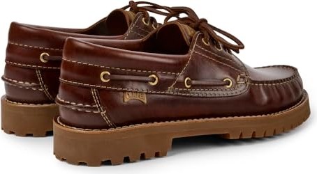 1001 15233 Wholesale Deri Sneakers Kahverengi Erkek Ayakkabı görsel 3