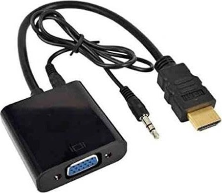 Aesco HDMI To VGA Ses Destekli Monitör Dönüştürücü Kablo Çevirici Adaptör