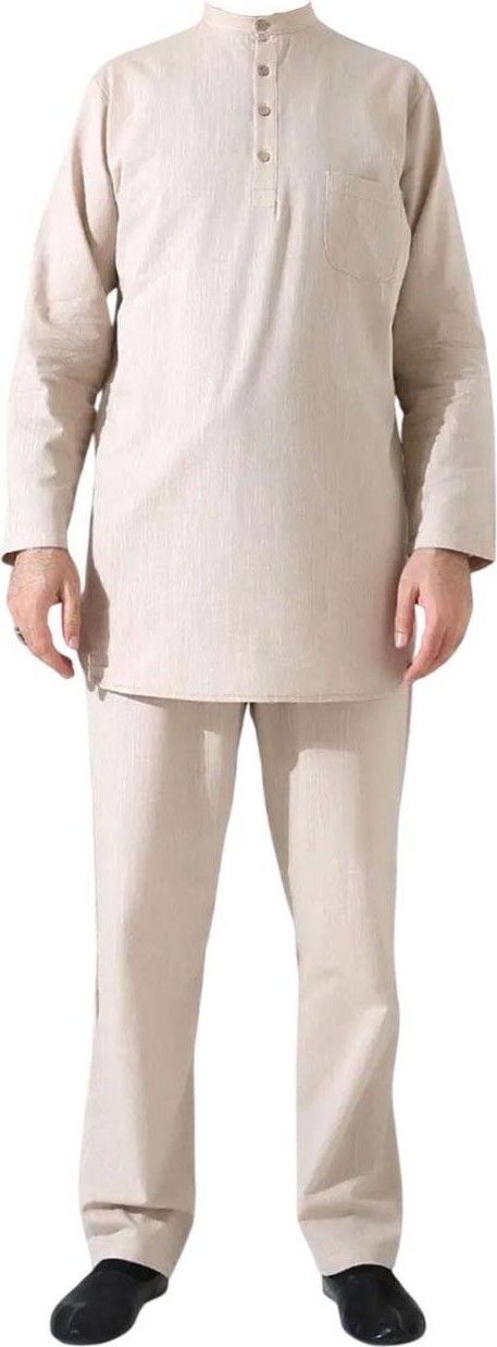 Çağrı Erkek Tek Cepli Gömlek Pantolon Ikili Takım Hac ve Umre Kıyafeti