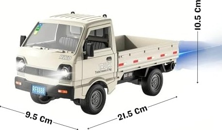 Die Grup Giffy / Uzaktan Kumandalı Rc Kamyonet, Işıklı, Buhar Atan, Şarjlı Iş Makinesi Araç Yük Taşıma Aracı Kamyonet (Beyaz) görsel 3