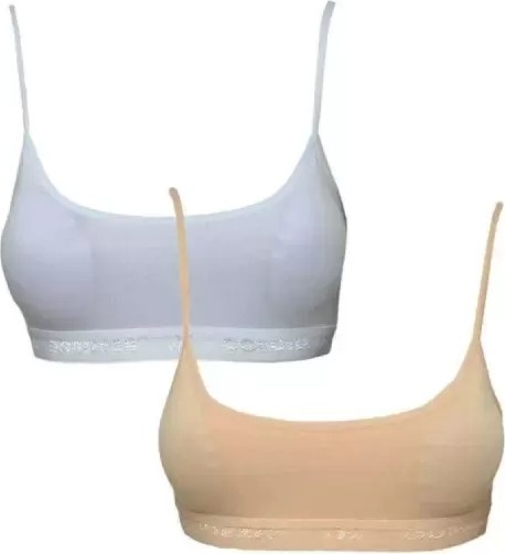 MiraLive Pedli Ip Askılı Beyaz ve Ten Rengi Büstiyer 2 Adet