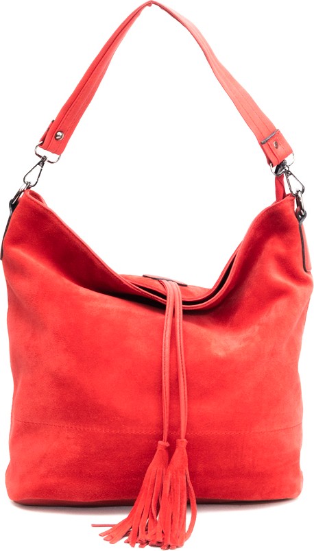Alessia Bag Hakiki Deri Süet Omuz Çantası görsel 6