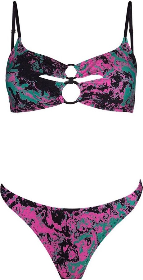 Ayyıldız 5604 Yeşil Pembe Bikini Takımı görsel 4