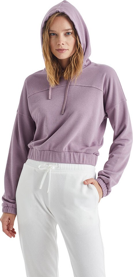 Blackspade Kadın Sweatshirt 60308 - Lila görsel 5