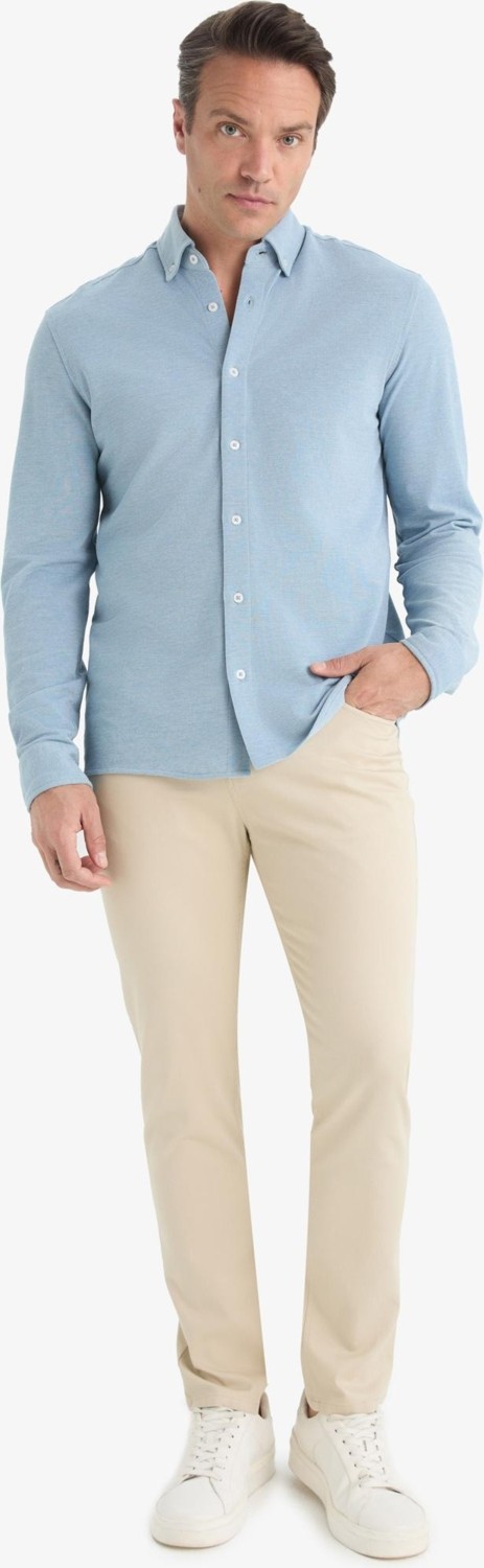 DeFacto Slim Fit Dar Kesim Dar Paça Cepli Dokulu Pantolon E7959AX25AU