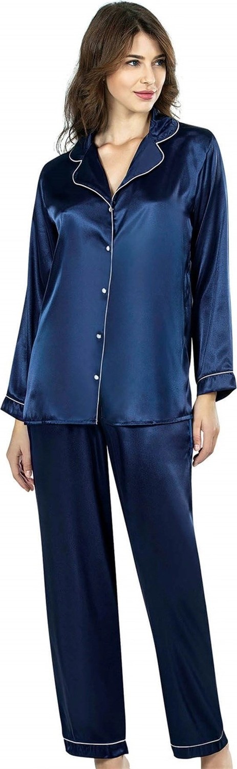 Çamaşır Kenti Ekru Ikili Saten Gecelik Pijama Takımı 7647