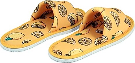 Mey İthalat Terlik, Unisex Sarı Limon Desenli Yumuşak Tabanlı Ev görsel 4
