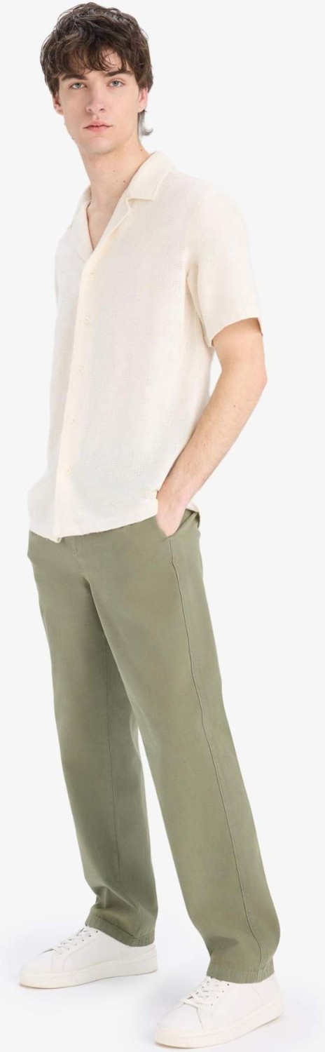 DeFacto Bol Rahat Kesim Wide Leg Yazlık Keten Pantolon C2727AX25SP görsel 3