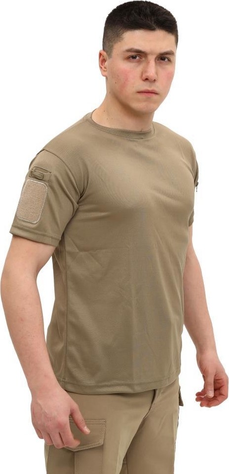 Single Sword Taktik T - shirt - Bisiklet Yaka Kısa Kol - Beden: L | Renk: Bej görsel 5