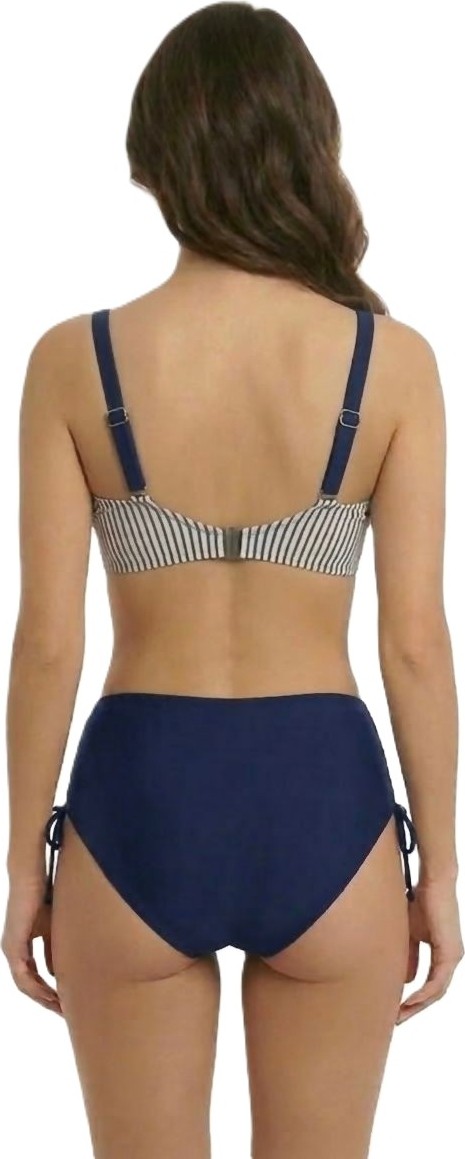 Donlaritta Büyük Beden Toparlayıcı Siyah Beyaz-Lacivert Beyaz Göğüs Pedli Hızlı Kuruyan Bikini Takımı 42-44-46-48-50-52-54 Beden görsel 4