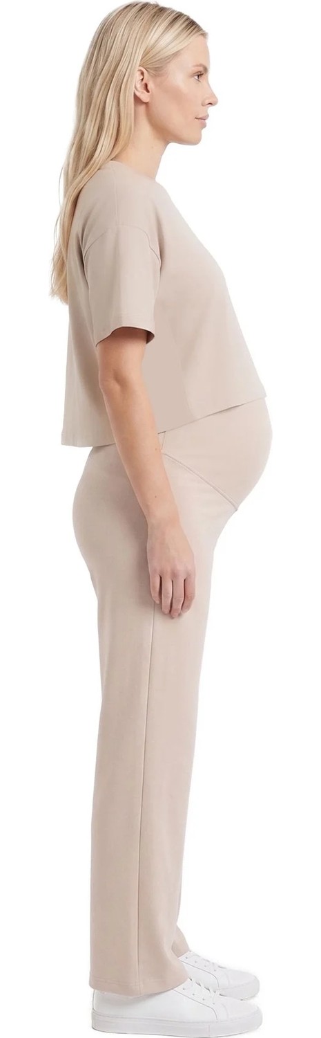 Cottonhill Premium - Sway Collection | Siyah Yüksek Bel Modal Hamile Kadın Pantolon görsel 3