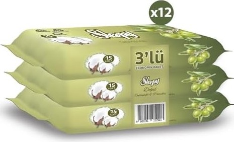 TeknoKapsül Pamuk Zeytin Cep Mendili 12X3X15 (540 Yaprak) görsel 3