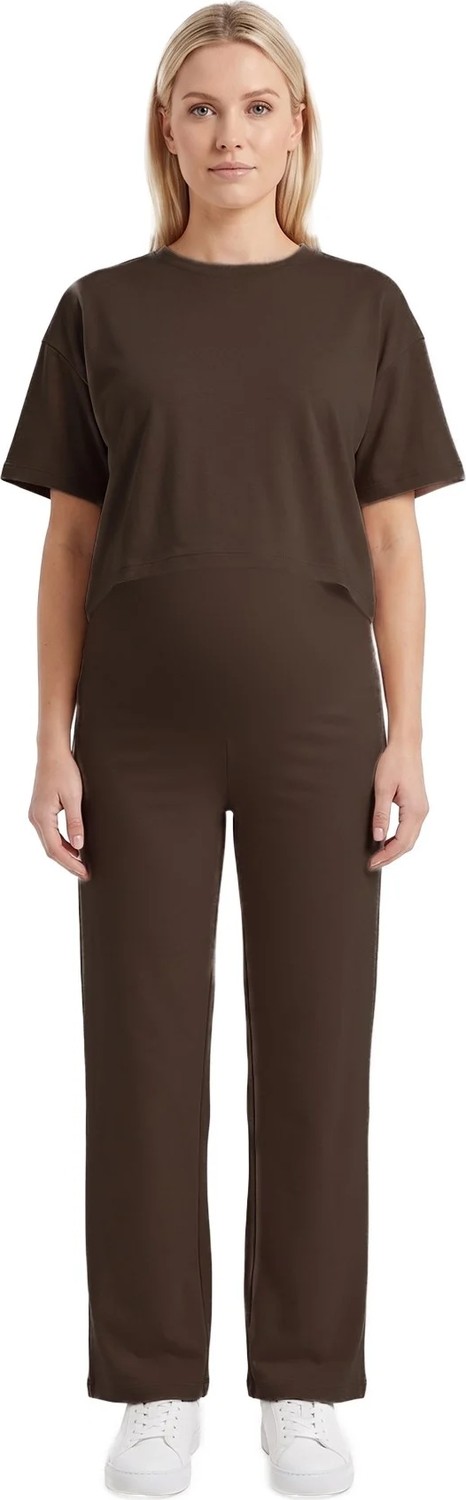 Cottonhill Premium - Sway Collection | Siyah Yüksek Bel Modal Hamile Kadın Pantolon görsel 5