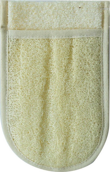 TeknoKapsül Doğal Kabak Lifli Banyo Duş Eldiveni Kese 15X25 cm görsel 3