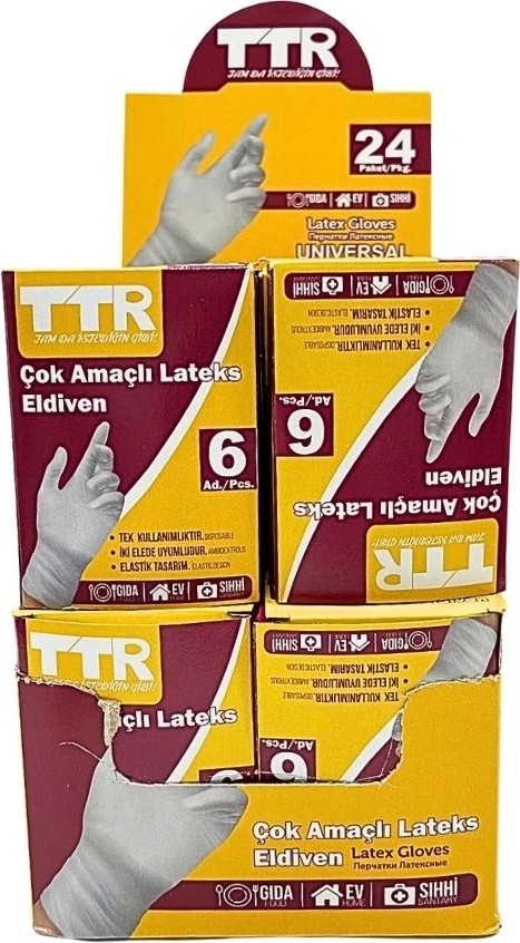 TeknoKapsül 6'li Lateks Eldiven