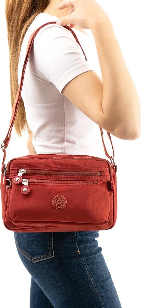 Baginn Kadın Postacı Çanta Hafif Klinkır Kumaş Çok Cepli Çapraz Askılı Omuz Çantası 24*16 cm Günlük Çanta