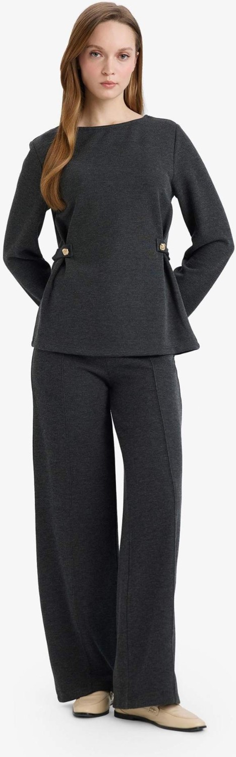 DeFacto Straight Fit Düz Paça Pike Pantolon G2918AX26SP görsel 4