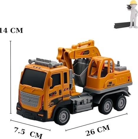 Esranın Dünyası Uzaktan Kumandalı Şarjlı Full Fonksiyon Işıklı Inşaat Makineleri 27 Mhz 1:16 Ölçek (Kepçe) görsel 4