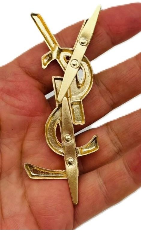 Angel Çanta Aksesuar Angel Kadın Çanta Aksesuar Gold Renk Ysl Metal Plaka Etiket Süs 7x3 cm Şık Tasarım görsel 2