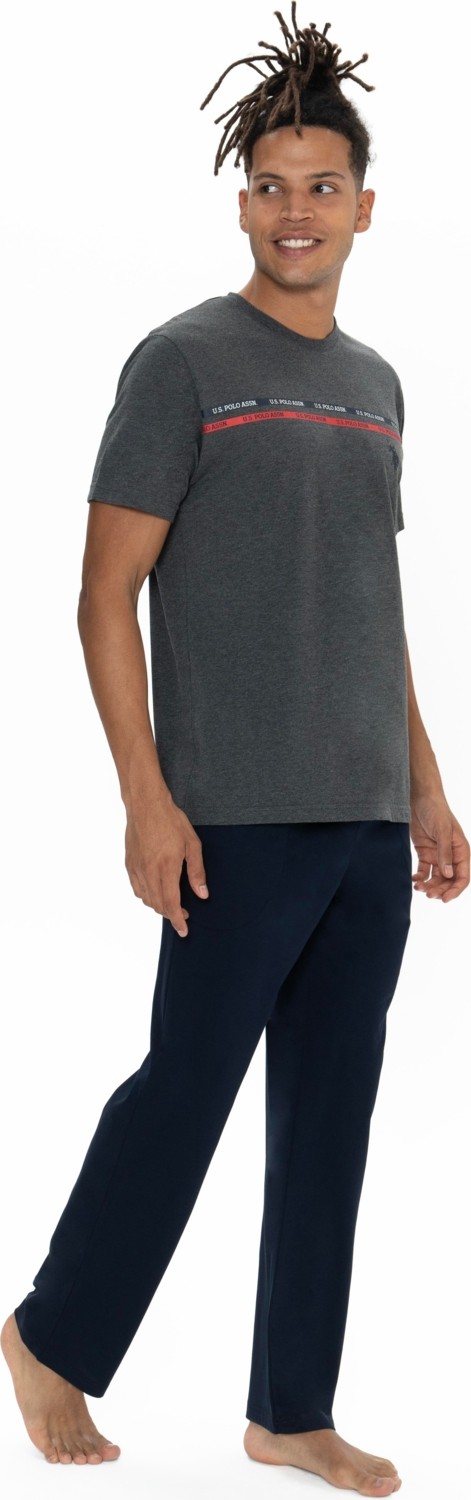 U.S. Polo Assn. Erkek Antrasit Melanj Pijama Takım görsel 5