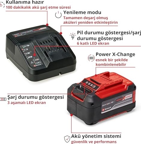 Die Grup Einhell Orijinal Starter Kit 5,2 Ah Pxc 4512147 görsel 4