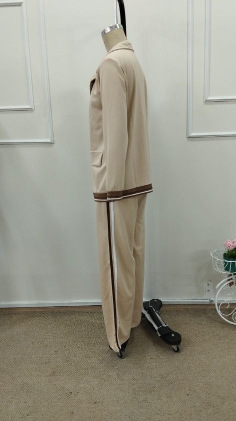 Trend Cojans Kadın Uzun Kollu Yakalı Tek Düğmeli Ribana Detaylı Modal Ceket ve Pantolon Ikili Takım görsel 5