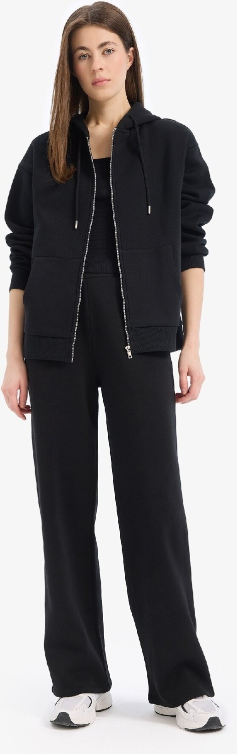 DeFacto Straight Fit Kalın Eşofman Altı Beli Lastikli Cepli Yüksek Bel Basic Düz B8571AX24WN görsel 7