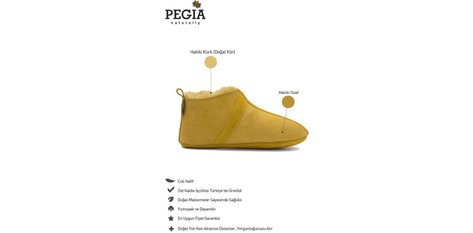 Pegia Kürklü Unisex Panduf 191203 görsel 2